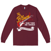 Burgundy the blues music Long Sleeve Tee - artisFamous