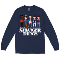 Navy stranger kids Long Sleeve Tee - artisFamous