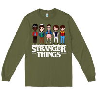 Army Green stranger kids Long Sleeve Tee - artisFamous