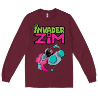 Burgundy Invader Zim Gir Long Sleeve Tee - artisFamous