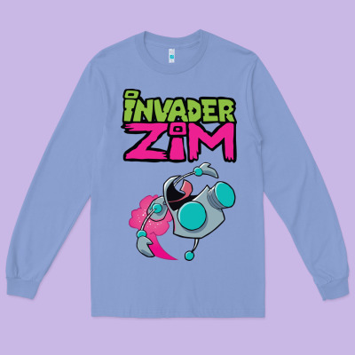 Invader Zim Gir Long Sleeve Tee Designed By Artisfamous