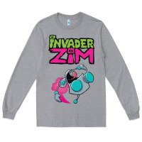Heather Grey Invader Zim Gir Long Sleeve Tee - artisFamous