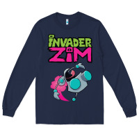 Navy Invader Zim Gir Long Sleeve Tee - artisFamous