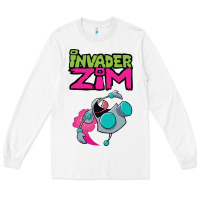 White Invader Zim Gir Long Sleeve Tee - artisFamous