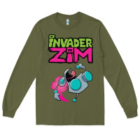 Army Green Invader Zim Gir Long Sleeve Tee - artisFamous
