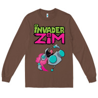 Chestnut Invader Zim Gir Long Sleeve Tee - artisFamous