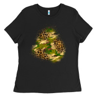 Black camouflage and leopard patch  3 Ladies Tee - BundleAndBundleShop
