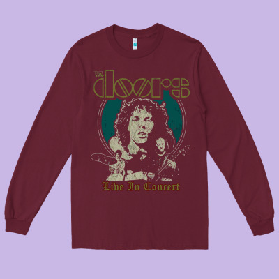 The Doors Live In Concert Long Sleeve Tee Designed By Artisfamous