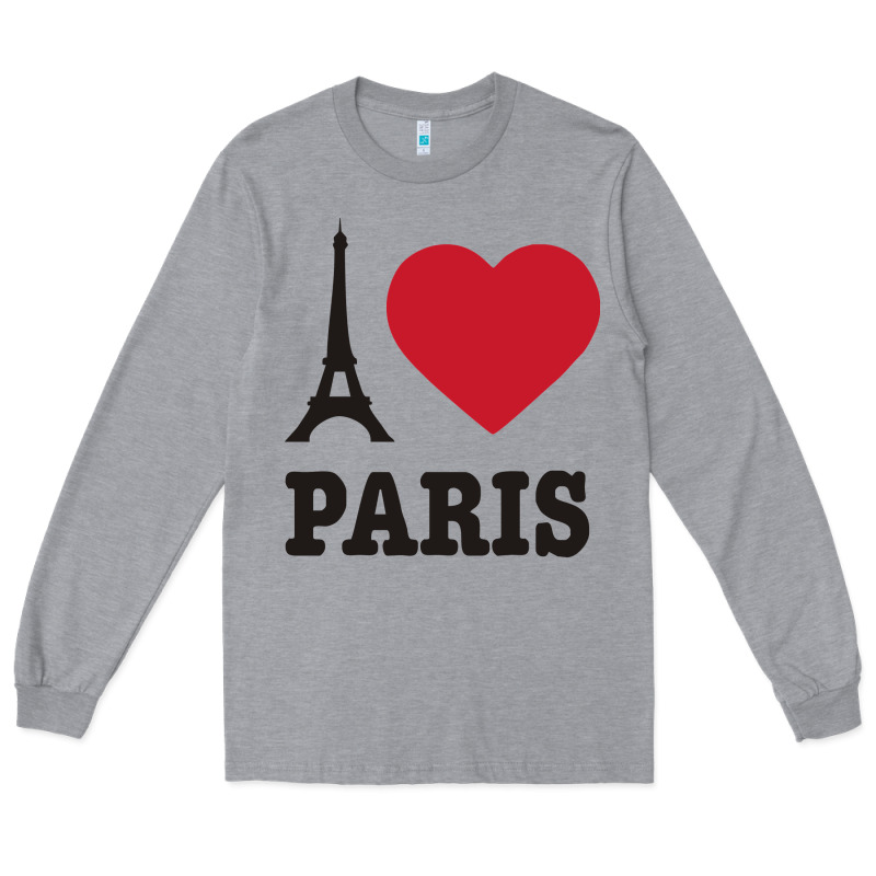 I Love Paris Eiffel Tower Funny Long Sleeve Tee by artisFamous | Teevron
