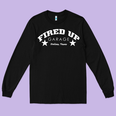 Fired Up Garage Long Sleeve Tee Designed By Artisfamous