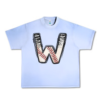 Grape Ice Baseball Alphabet Urban Heavy Tee - CowhideDigitalArt