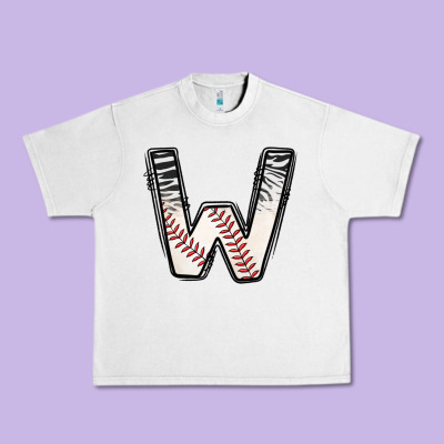 Baseball Alphabet Urban Heavy Tee Designed By Cowhidedigitalart