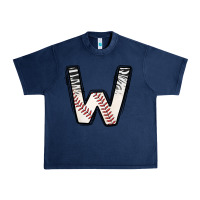 Navy Baseball Alphabet Urban Heavy Tee - CowhideDigitalArt