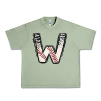 Oil Green Baseball Alphabet Urban Heavy Tee - CowhideDigitalArt