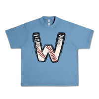 Pebble Blue Baseball Alphabet Urban Heavy Tee - CowhideDigitalArt