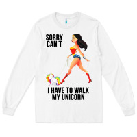White wonder woman sorry can't Long Sleeve Tee - artisFamous