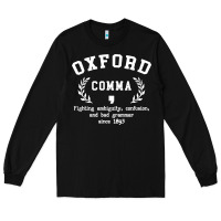 Black funny english grammar nerd Long Sleeve Tee - artisFamous