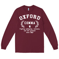 Burgundy funny english grammar nerd Long Sleeve Tee - artisFamous