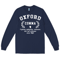 Navy funny english grammar nerd Long Sleeve Tee - artisFamous