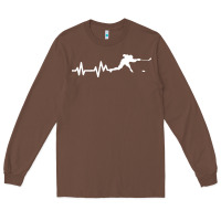 Chestnut hockey player heartbeat ice Long Sleeve Tee - artisFamous