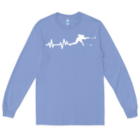 Colony Blue hockey player heartbeat ice Long Sleeve Tee - artisFamous
