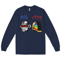 Navy DAFTPUNK Japanese Long Sleeve Tee - artisFamous