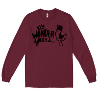 Burgundy The Wonder Years Long Sleeve Tee - artisFamous