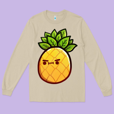 Pineapple Fruits Long Sleeve Tee Designed By Artisfamous