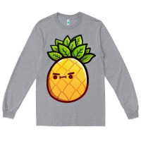 Heather Grey pineapple fruits Long Sleeve Tee - artisFamous
