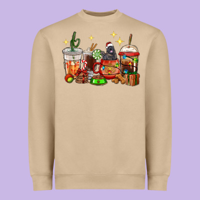 Christmas Coffee Cups With Labrador Heavyweight Sweatshirt Designed By Ranaportraitstore