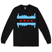 Black awesome chicago city Long Sleeve Tee - artisFamous