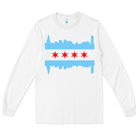 White awesome chicago city Long Sleeve Tee - artisFamous