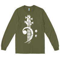 Army Green musical guitar bass Long Sleeve Tee - artisFamous