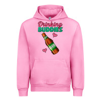 Fuchsia Pink Drinking Buddies Urban Hoodie - Jasminsmagicworld