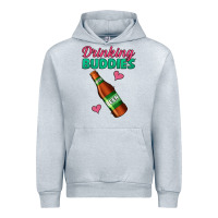 Heather Grey Drinking Buddies Urban Hoodie - Jasminsmagicworld