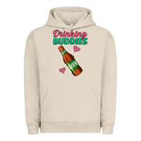Pigment French Oak Drinking Buddies Urban Hoodie - Jasminsmagicworld