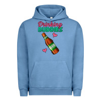 Pigment Pebble Blue Drinking Buddies Urban Hoodie - Jasminsmagicworld