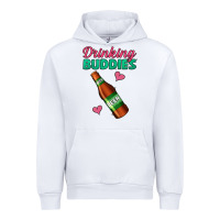 White Drinking Buddies Urban Hoodie - Jasminsmagicworld