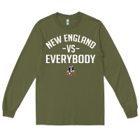 Army Green new england everybody Long Sleeve Tee - artisFamous