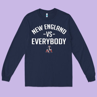 New England Everybody Long Sleeve Tee Designed By Artisfamous