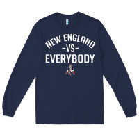 Navy new england everybody Long Sleeve Tee - artisFamous