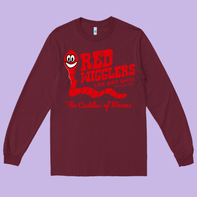 Red Wigglers Long Sleeve Tee Designed By Artisfamous