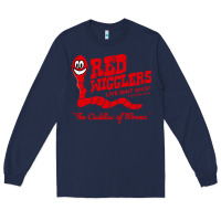 Navy red wigglers Long Sleeve Tee - artisFamous