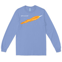Colony Blue SpaceX Rocket Long Sleeve Tee - artisFamous