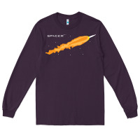 Plum SpaceX Rocket Long Sleeve Tee - artisFamous
