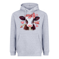Heather Grey valentines day baby calf Heavyweight Hoodie - Jasminsmagicworld