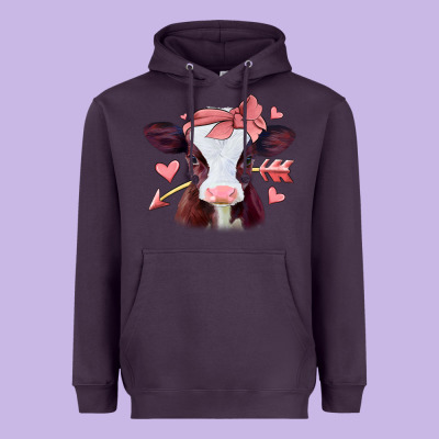 Valentines Day Baby Calf Heavyweight Hoodie Designed By Jasminsmagicworld