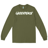 Army Green Greenpeace Long Sleeve Tee - artisFamous