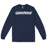 Navy Greenpeace Long Sleeve Tee - artisFamous