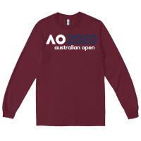 Burgundy australian open Long Sleeve Tee - artisFamous